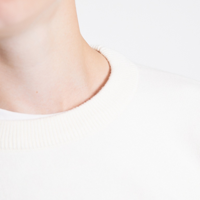 Fine-knit sweater "Ruben star" Off white